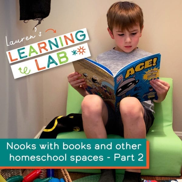 Nooks with Books and Other Homeschool Spaces – Lauren’s Learning Lab, Featuring Dr. Sandra Duncan