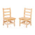 U61102 Solid Wood Ladder-back Chair 25.4 cm 2 Pack | 25 cm
