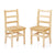 U61104 Solid Wood Ladder-back Chair 35.6 cm 2 Pack | 36 cm