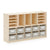 G80319 EdQ Essentials Shelves and 10 Bin Storage Unit Natural Main-1 | Natural