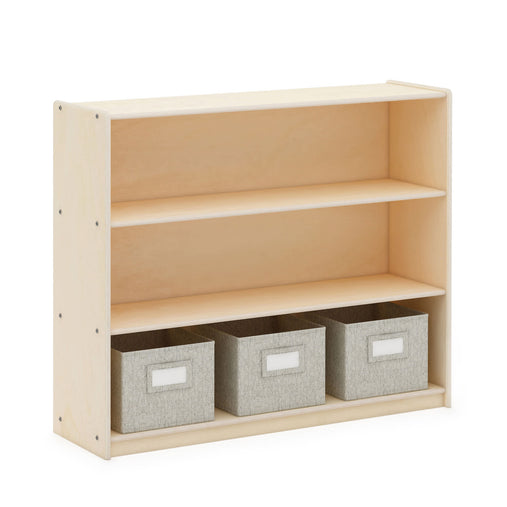G80314 EdQ Essentials Three Shelf Open Storage Natural Main-1 | Natural