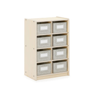 G80316 EdQ Essentials Cubby Bin Storage Organizer Natural Main-1 | Natural