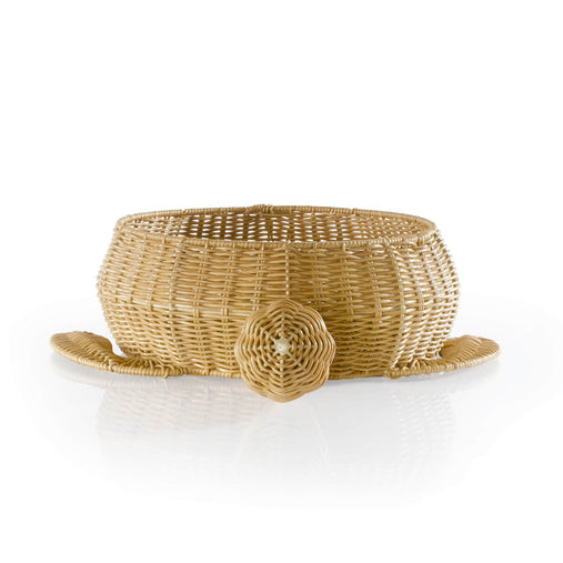 U6234  Sea Turtle Floor Wicker Basket Silo 3