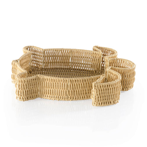 U6238  Sea Turtle Table Wicker Basket Silo 2
