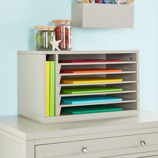 G77205 Martha Stewart Crafting Kids' Paper Organizer Gray Env 1 | Gray