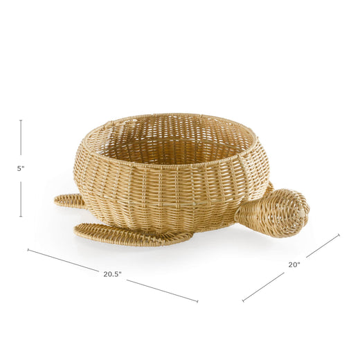 U6234  Sea Turtle Floor Wicker Basket dimensions
