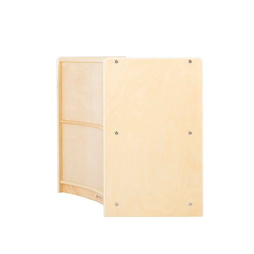 U42131 2-Shelf Left Curved Storage 24in Birch Plywood Side