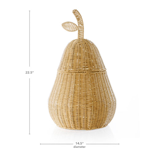 U6235  Pear Wicker Basket dimensions