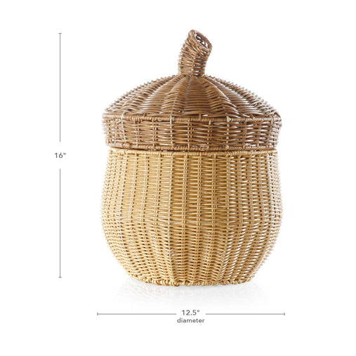 U6237  Acorn Wicker Basket dimensions