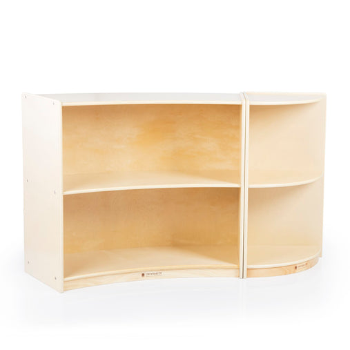 U42142 2-Shelf Right Curved Storage 30in Birch Plywood Group