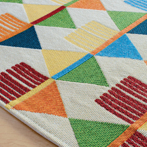 U7235  Vivid Primary Decorative Runner Texture Detail