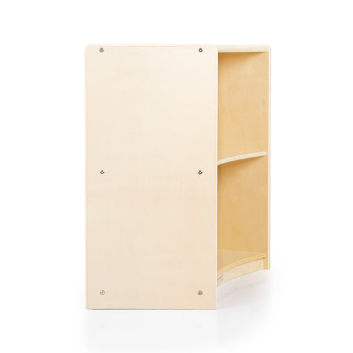 U42142 2-Shelf Right Curved Storage 30in Birch Plywood Side