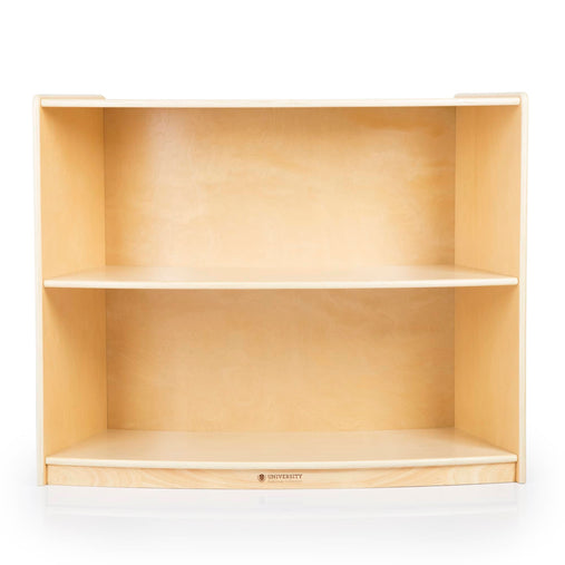 U42141 2-Shelf Left Curved Storage 30in Birch Plywood Front