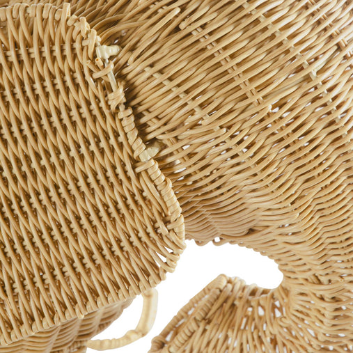U6230  Elephant Wicker Basket Silo Detail 1
