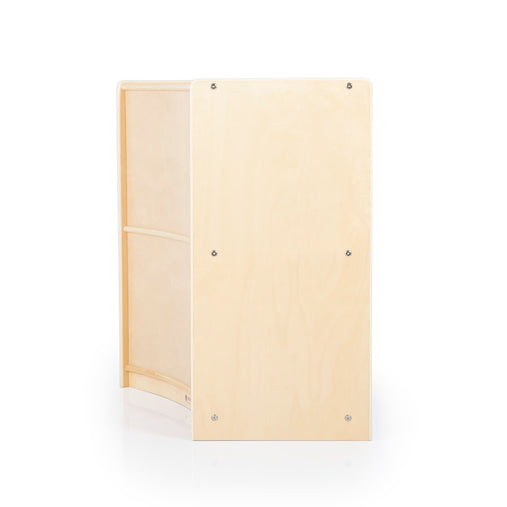 U42141 2-Shelf Left Curved Storage 30in Birch Plywood Side