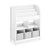 G27848 Martha Stewart Kids Book and Bin Browser wBin White Main | Linen White