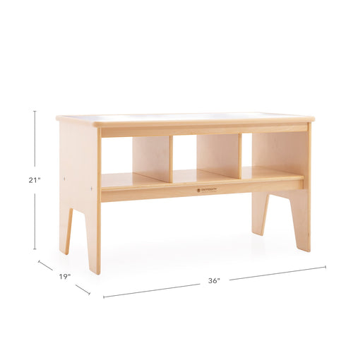 U3102  Discovery Station Mirrored Play Table Dimensions