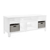 Media Console and Shelving System with Bins