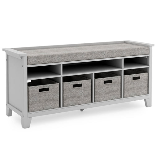 G76902 Martha Stewart Living and Learning Kids' Storage Bench Gray Quarter | Gray