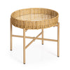Washable Wicker Mirrored Table