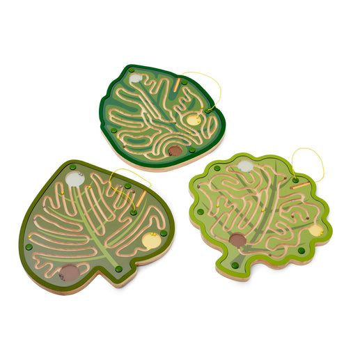 300588 Nature's Paths Magnetic Leaf Mazes Set of 3 Silo 1