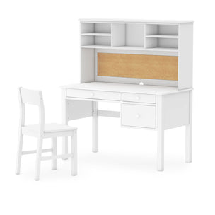 G27672 Madison Desk and Hutch White Silo 1