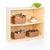 U42141 2-Shelf Left Curved Storage 30in Birch Plywood Propped