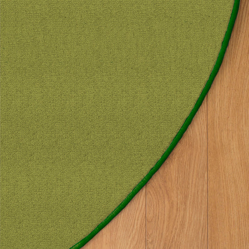 SOP9981 Sense of Place Circle Carpet Dark Green 1.83 x 1.83 mCornerDetail