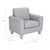 U2418 Gray Vinyl Chair-Dimension Images cm