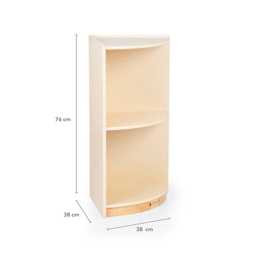 U42143 2-Shelf End Curved Storage 76 cm-BirchDimension Imagecm