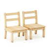 Sillas de madera EdQ - Juego de 2 - Asiento de 8