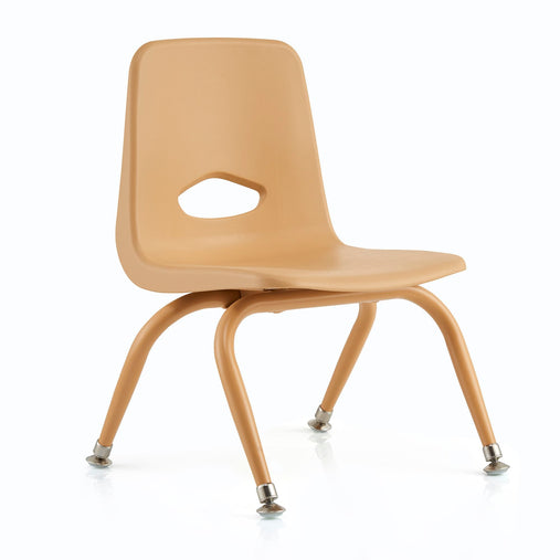 U67104 Tapered Leg Stackable Chair 10 inch Natural | 24 cm