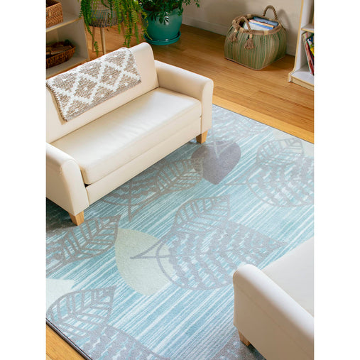 SOP9963 Leaf Carpet-Blue Environmental