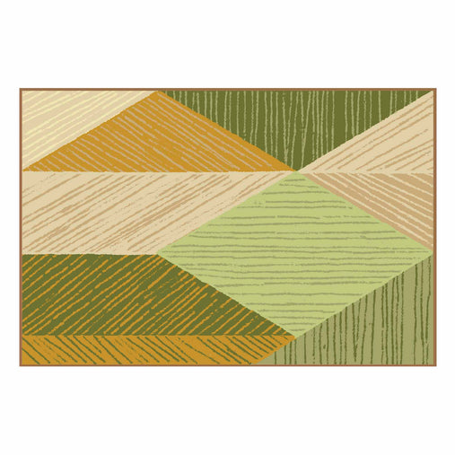 SOP9974 Geometric Carpet Green Main