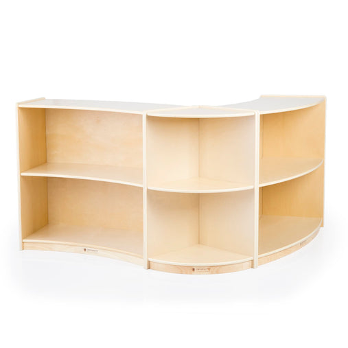 U42143 2-Shelf End Curved Storage 30in Birch Plywood Group2