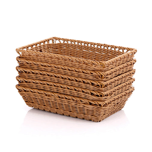 U39130 Low Woven Basket-Set of 5