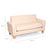 U2415 Tan Vinyl Couch-Dimension Images cm