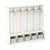 G80416 EdQ 5-Section Locker with Bench White Silo 1 Main | White