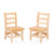 U61102 Solid Wood Ladder-back Chair 25.4 cm 2 Pack | 25 cm