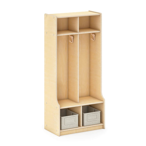 G80415 EdQ 2-Section Locker with Bench Natural Silo 1 Main | Natural