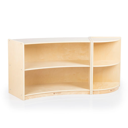 U42132 2-Shelf Right Curved Storage 24in Birch Plywood Group