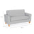 U2417 Gray Vinyl Couch-Dimension Images cm