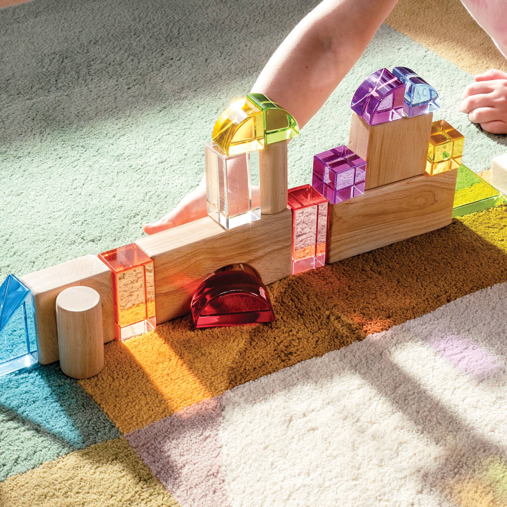 Acrylic Rainbow Unit Blocks Set of 16 