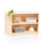 U42132 2-Shelf Right Curved Storage 24in Birch Plywood Propped