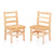 U61103 Solid Wood Ladder-back Chair 30.5 cm 2 Pack | 31 cm