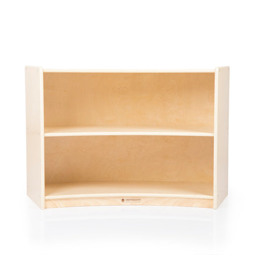 U42132 2-Shelf Right Curved Storage 24in Birch Plywood Front