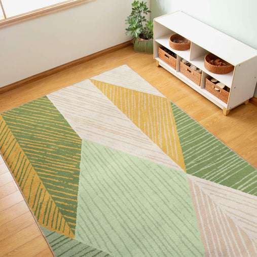 SOP9974 Geometric Carpet Green Environment