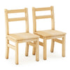 Sillas de madera EdQ - Juego de 2 - Asiento de 30 cm
