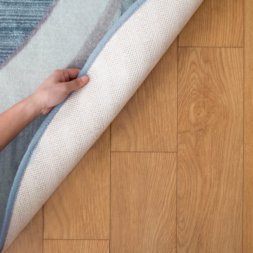 SOP9965 Oval Carpet Blue Folded