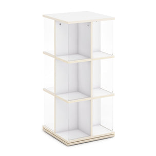 G80228 EdQ Rotating Bookshelf White Silo | White